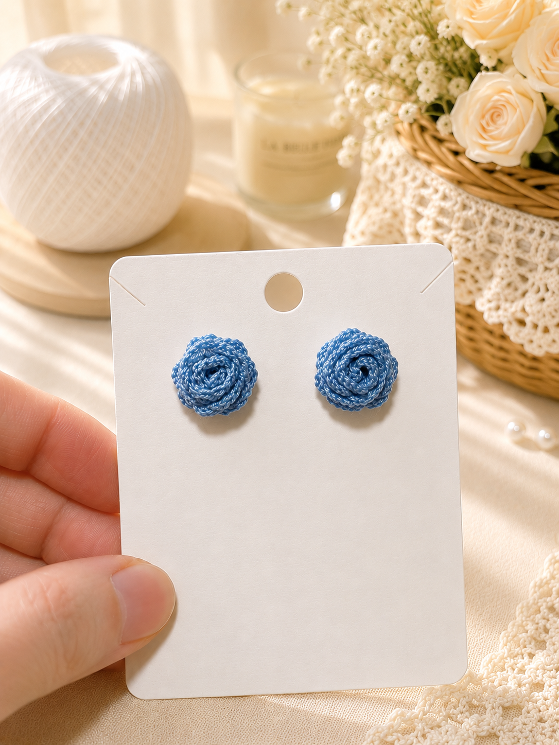Rose Crochet Earrings 🌹🤍
Handmade with Love     3 for $18