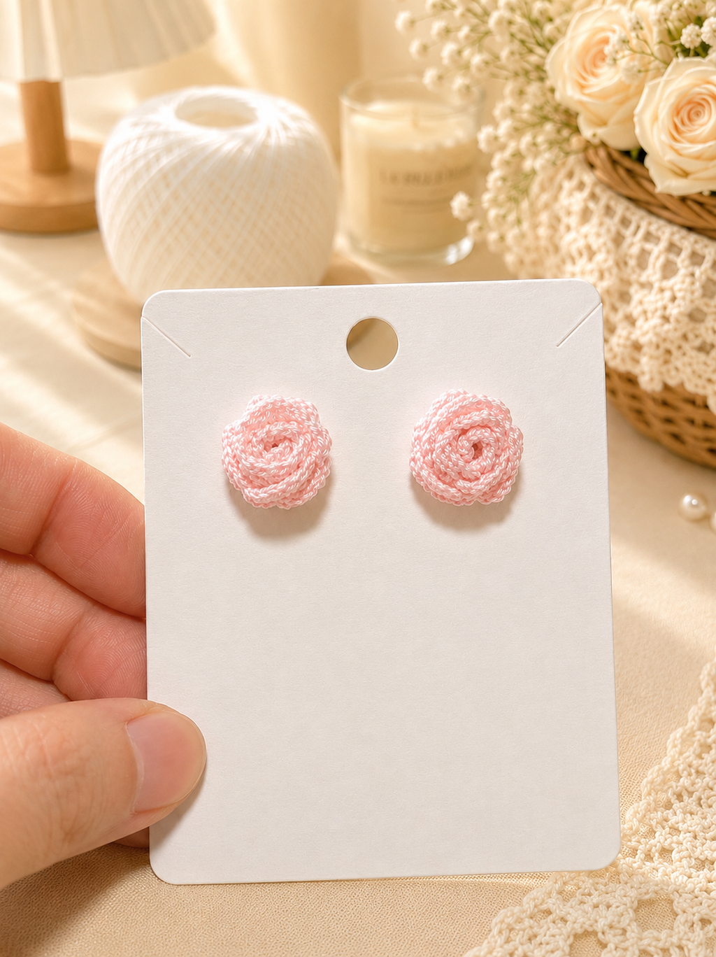 Rose Crochet Earrings 🌹🤍
Handmade with Love     3 for $18