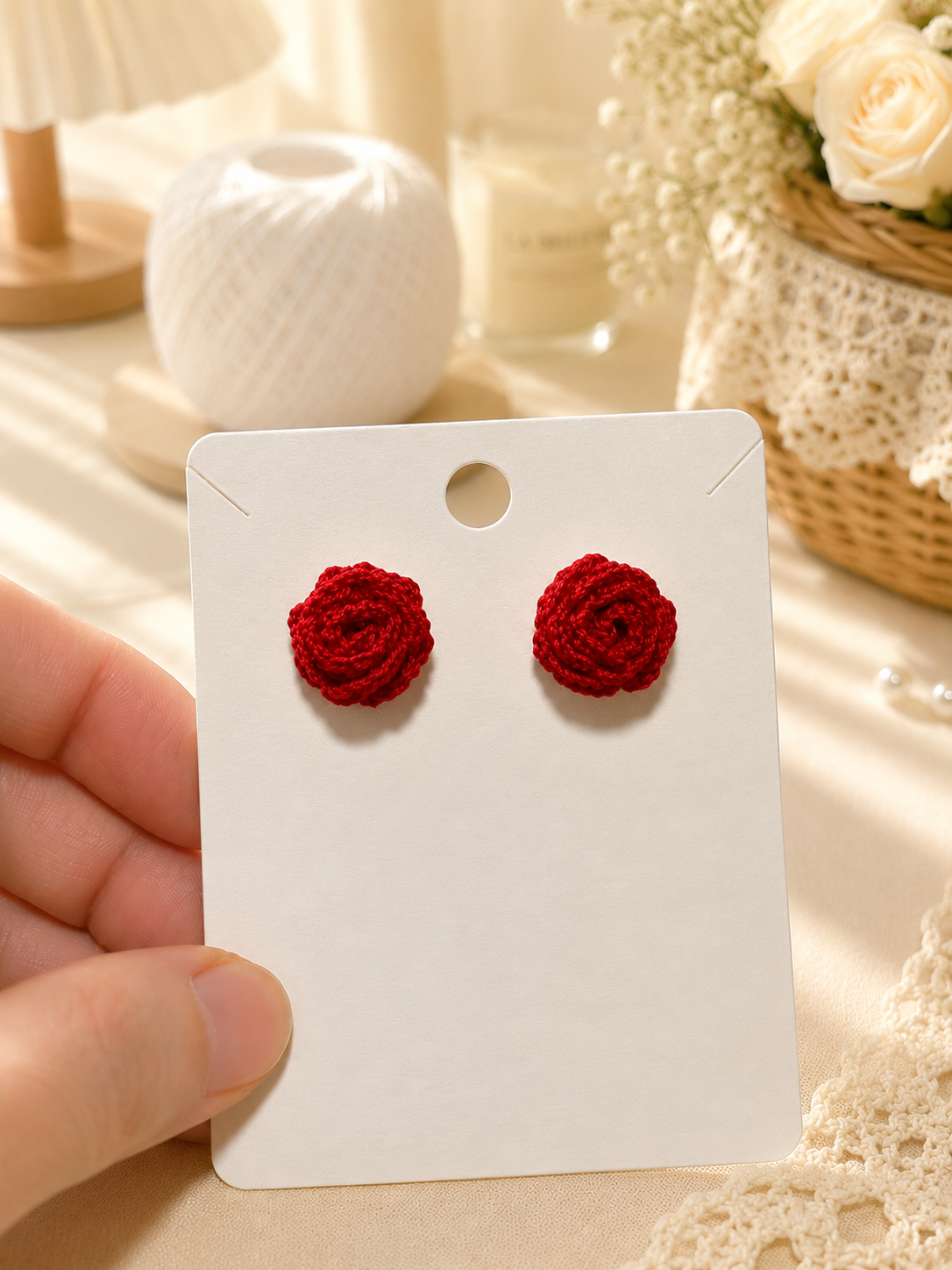 Rose Crochet Earrings 🌹🤍
Handmade with Love     3 for $18