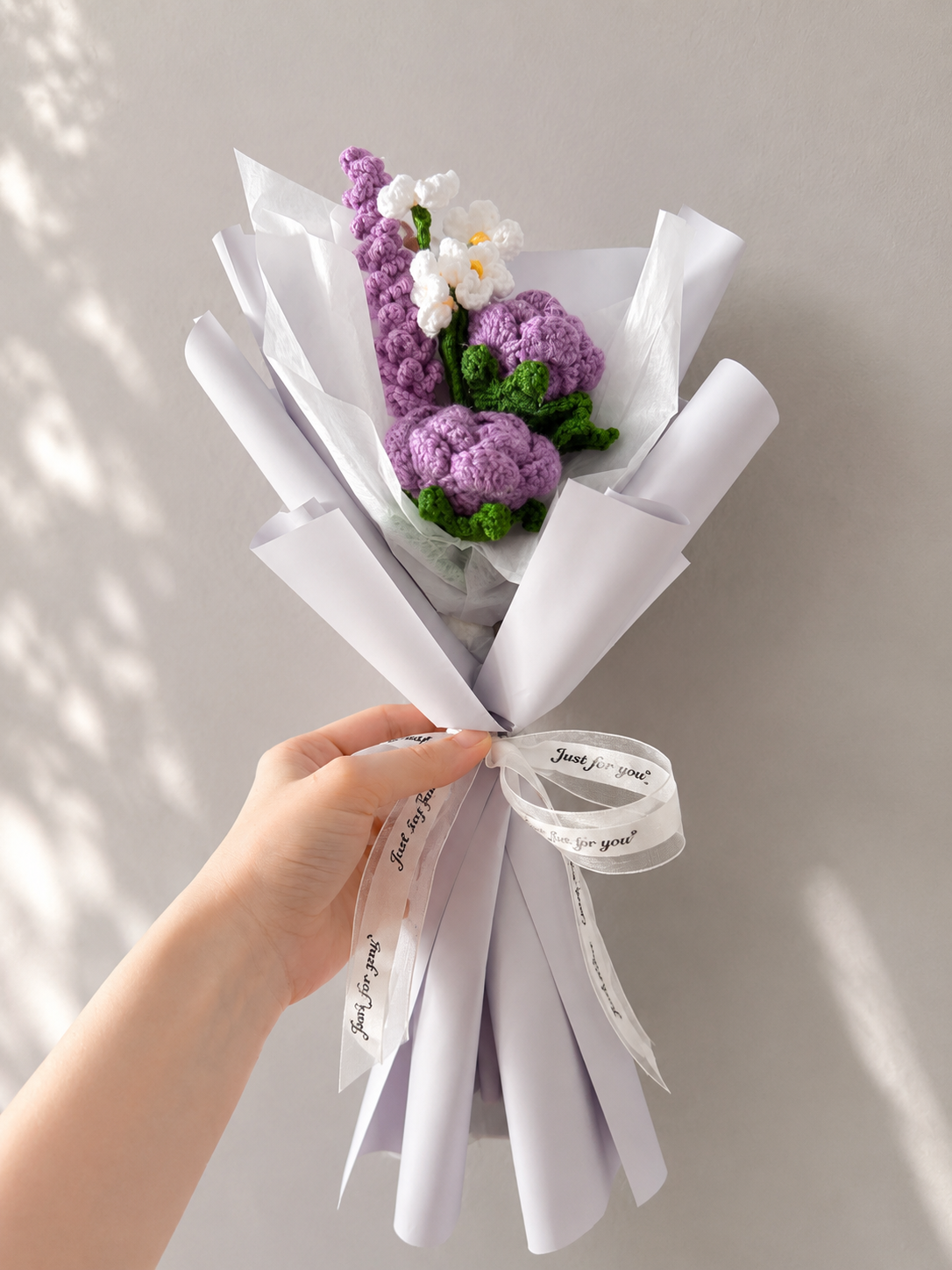 [Pre-Order] Handmade Crochet Purple Tulip Bouquet | Forever Flower Gift | Lavender Aesthetic Bouquet