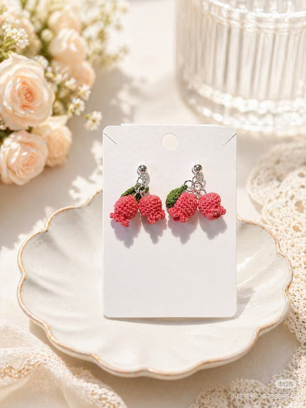 Handmade Crochet Lily of the Valley Earrings | 3 for $18