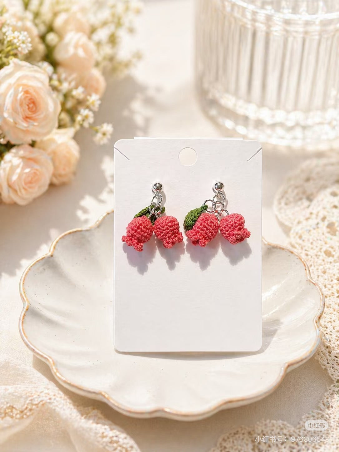 Handmade Crochet Lily of the Valley Earrings | 3 for $18